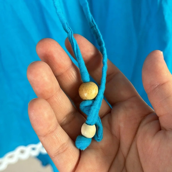 Gretchen Scott Blue Tunic Mini Beach Dress Swimsuit Coverup Size M - Picture 4 of 9